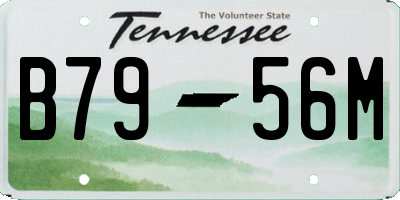 TN license plate B7956M