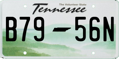 TN license plate B7956N