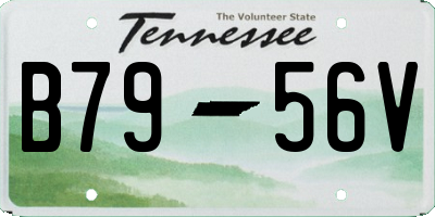 TN license plate B7956V