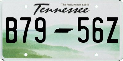 TN license plate B7956Z