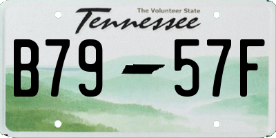 TN license plate B7957F