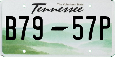 TN license plate B7957P