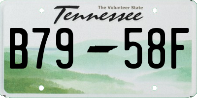 TN license plate B7958F