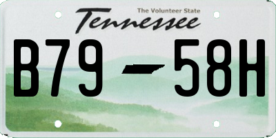 TN license plate B7958H