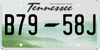 TN license plate B7958J