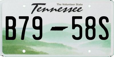 TN license plate B7958S