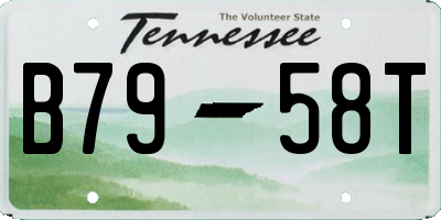 TN license plate B7958T