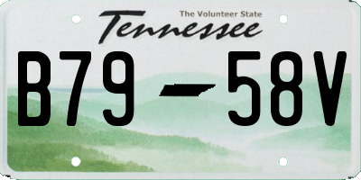 TN license plate B7958V