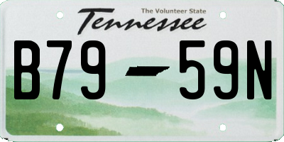 TN license plate B7959N