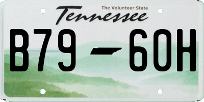 TN license plate B7960H