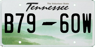 TN license plate B7960W