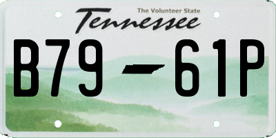 TN license plate B7961P