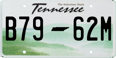 TN license plate B7962M