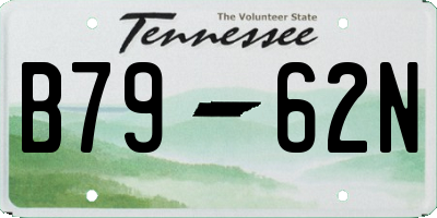 TN license plate B7962N