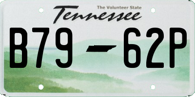 TN license plate B7962P