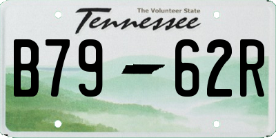 TN license plate B7962R