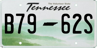 TN license plate B7962S