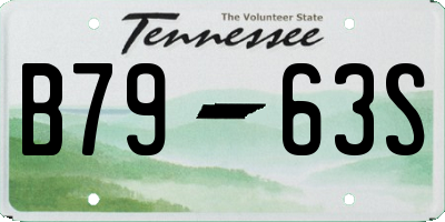 TN license plate B7963S