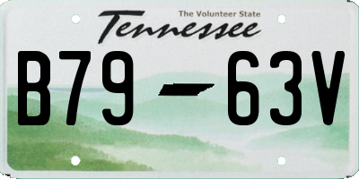 TN license plate B7963V