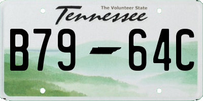 TN license plate B7964C