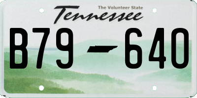 TN license plate B7964O