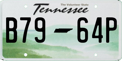 TN license plate B7964P