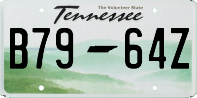 TN license plate B7964Z