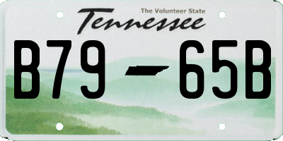 TN license plate B7965B