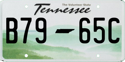 TN license plate B7965C