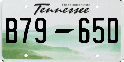 TN license plate B7965D