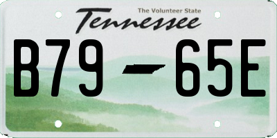 TN license plate B7965E