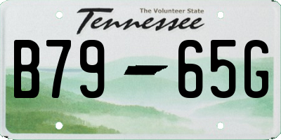 TN license plate B7965G