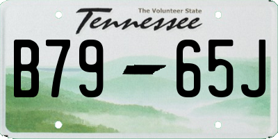 TN license plate B7965J