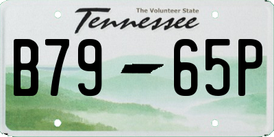TN license plate B7965P