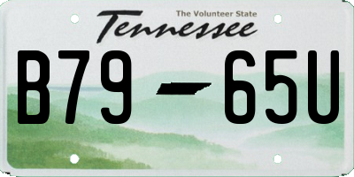 TN license plate B7965U