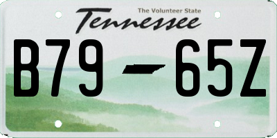 TN license plate B7965Z