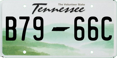 TN license plate B7966C