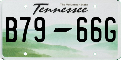 TN license plate B7966G