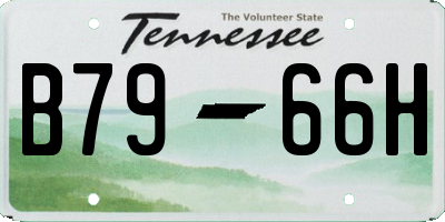 TN license plate B7966H