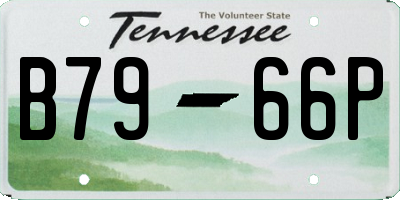 TN license plate B7966P