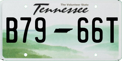 TN license plate B7966T