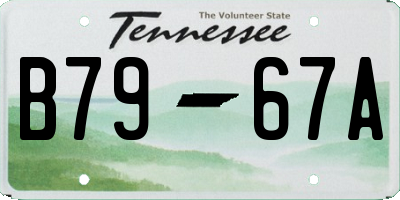 TN license plate B7967A