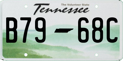 TN license plate B7968C