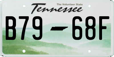 TN license plate B7968F