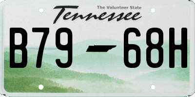 TN license plate B7968H