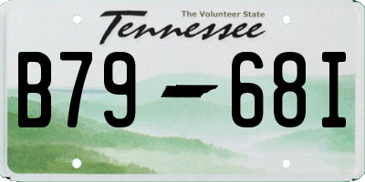 TN license plate B7968I