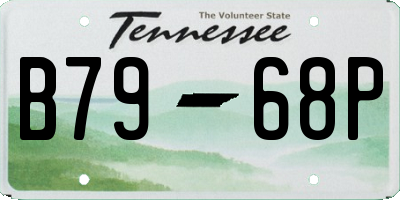 TN license plate B7968P
