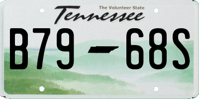 TN license plate B7968S