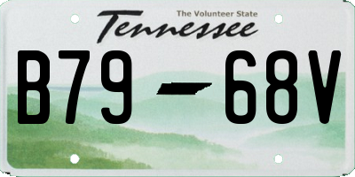 TN license plate B7968V