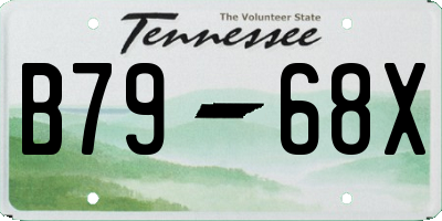 TN license plate B7968X